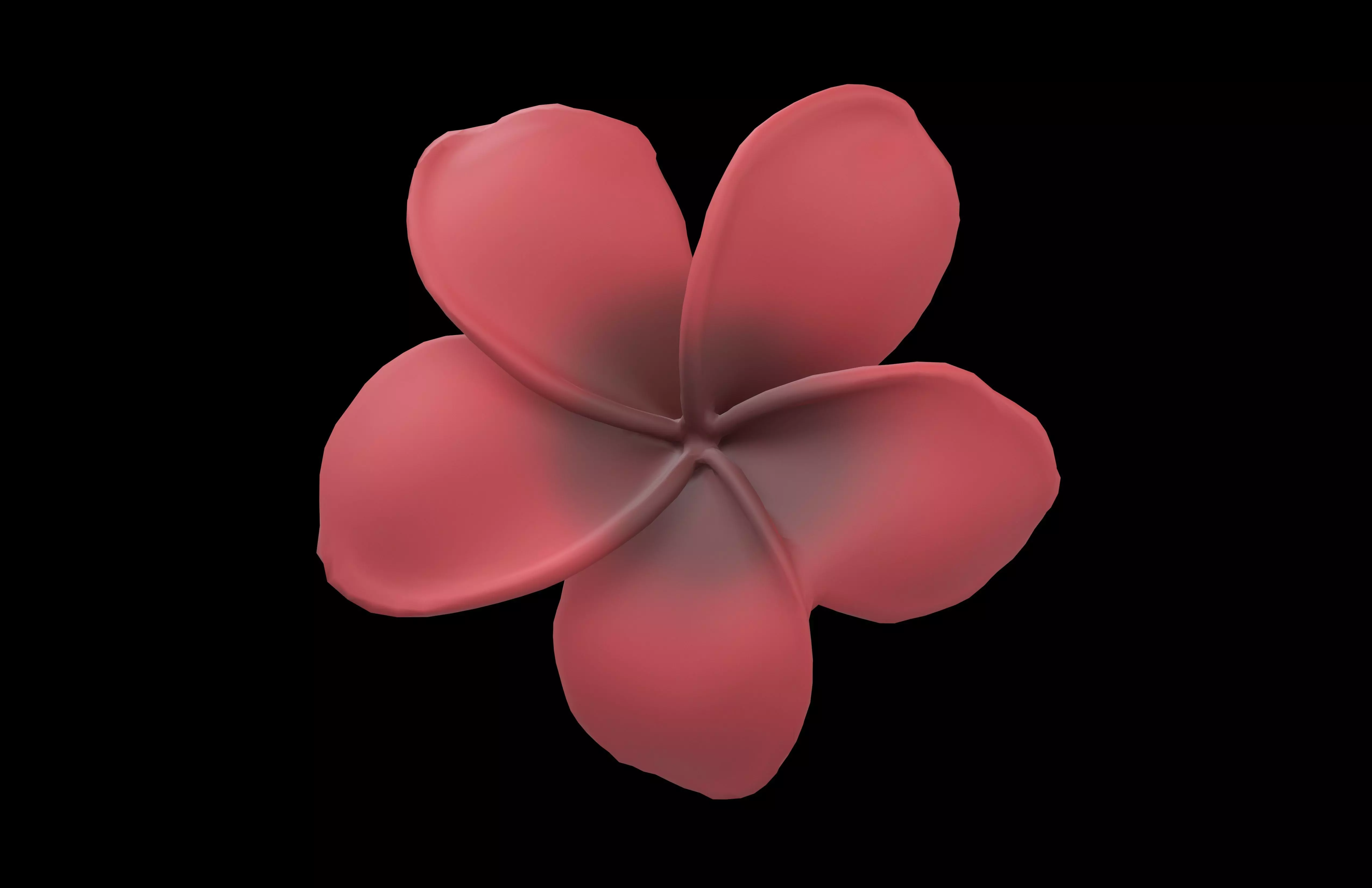 Plumeria Flower v1 005 Low-poly 3D model_2