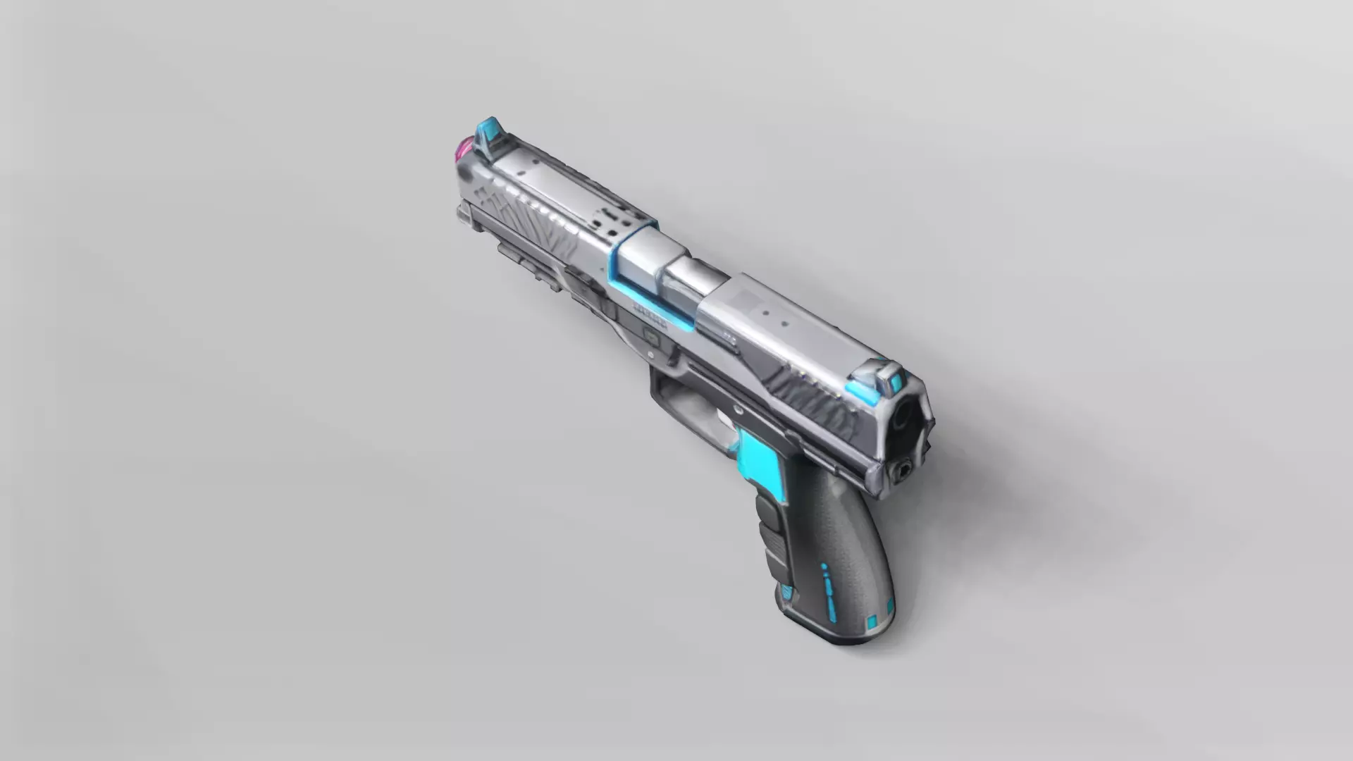 Futuristic Tactical Handgun 3D Model 3D model_4