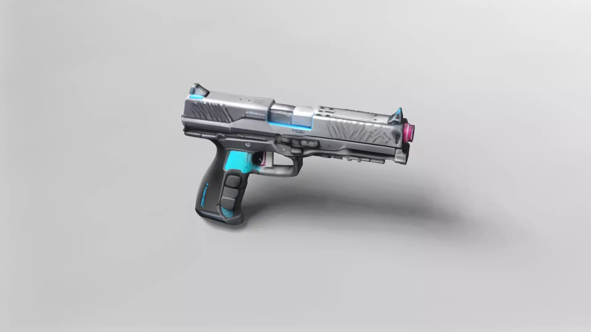 Futuristic Tactical Handgun 3D Model 3D model_1