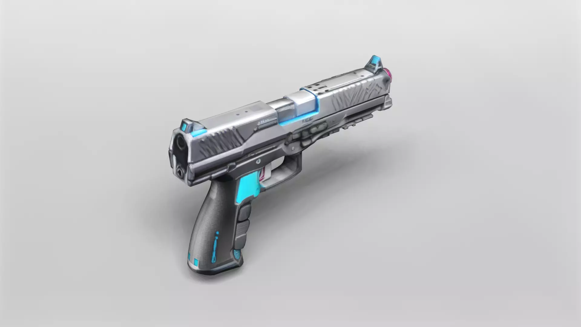 Futuristic Tactical Handgun 3D Model 3D model_0