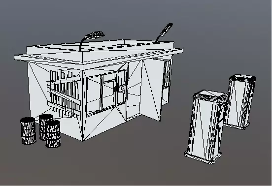 High-Resolution 3D Abandoned Gas Station Model 3D model_15