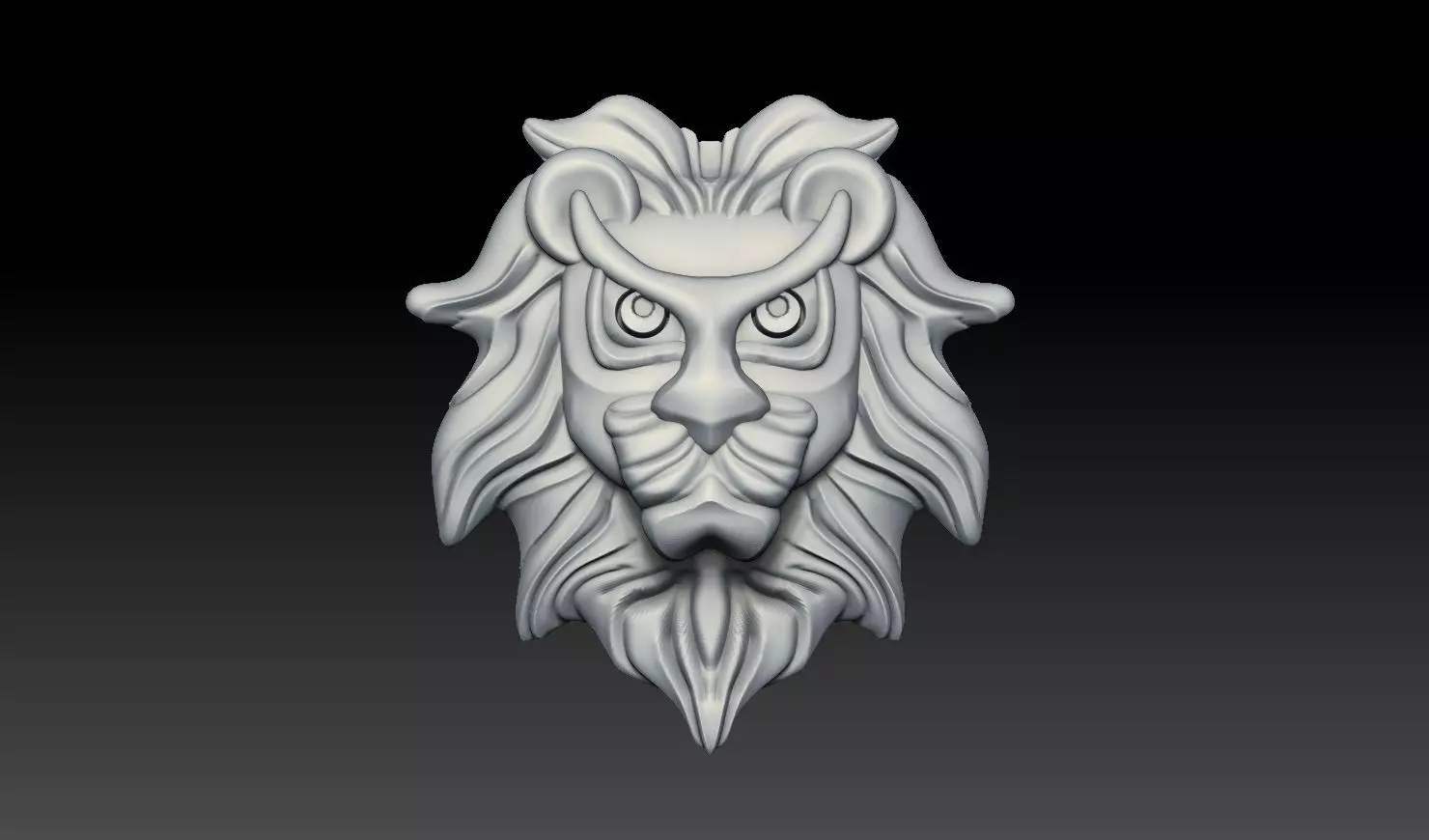 Lion Face Pendant 3D Print Model 3D print model_0