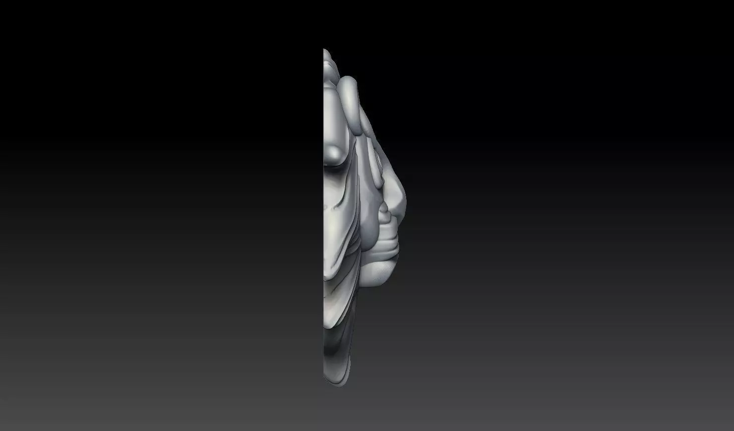 Lion Face Pendant 3D Print Model 3D print model_2