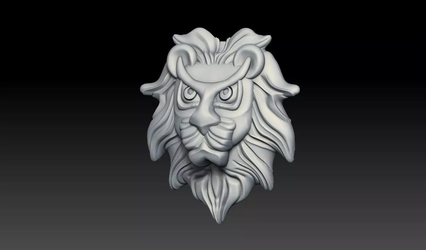 Lion Face Pendant 3D Print Model 3D print model_4