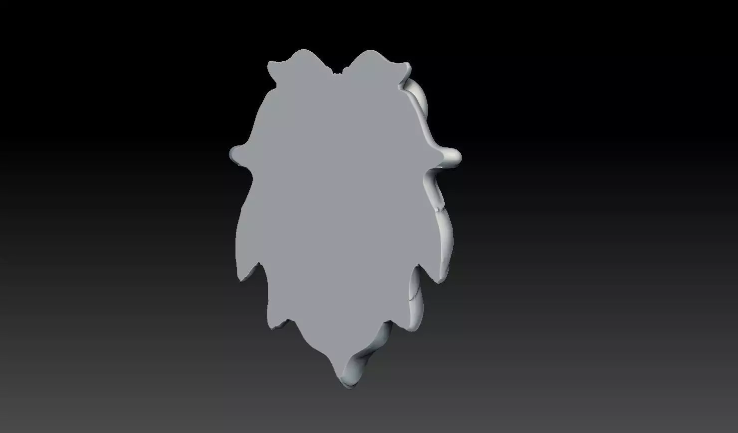 Lion Face Pendant 3D Print Model 3D print model_1