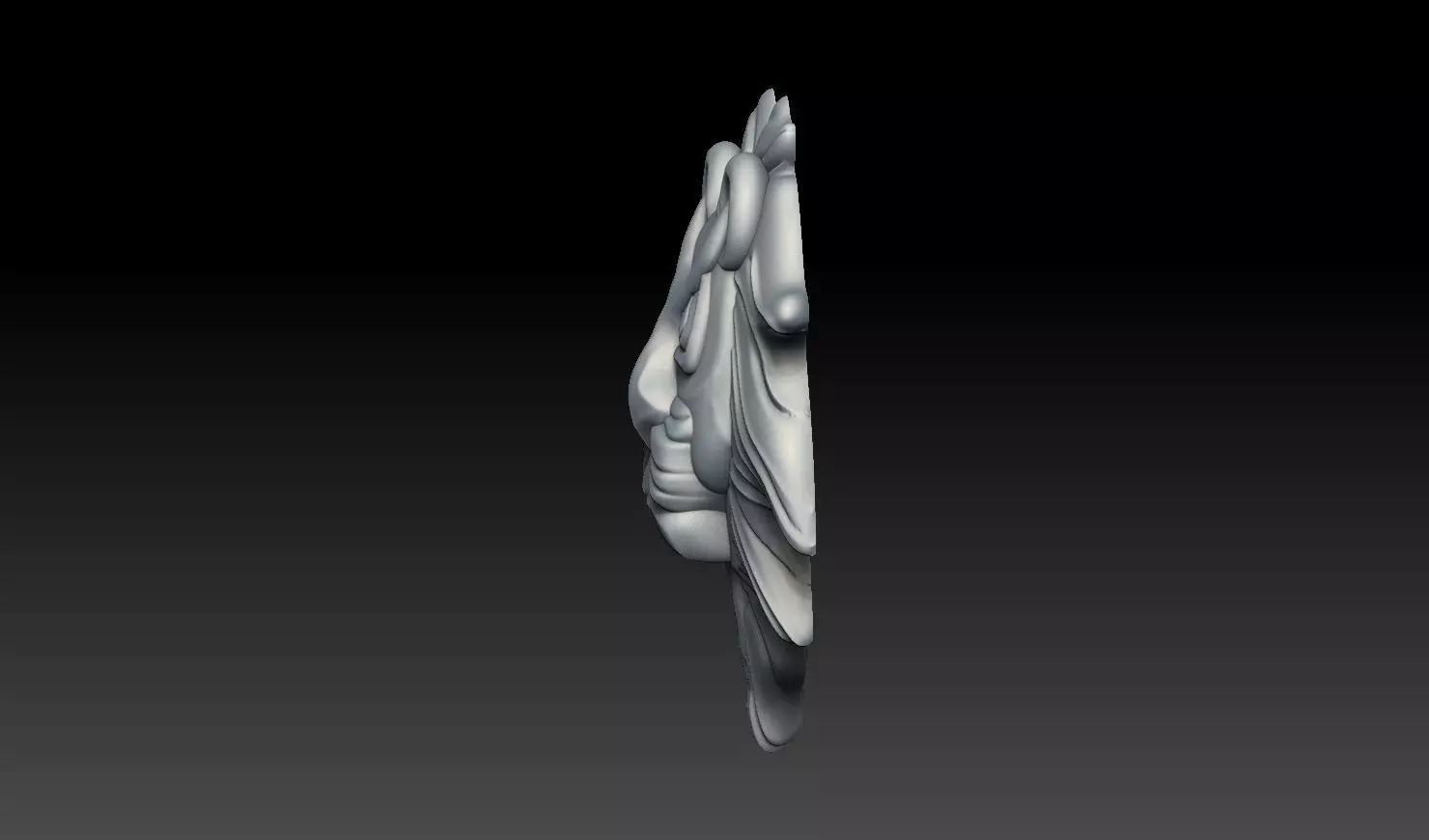 Lion Face Pendant 3D Print Model 3D print model_8