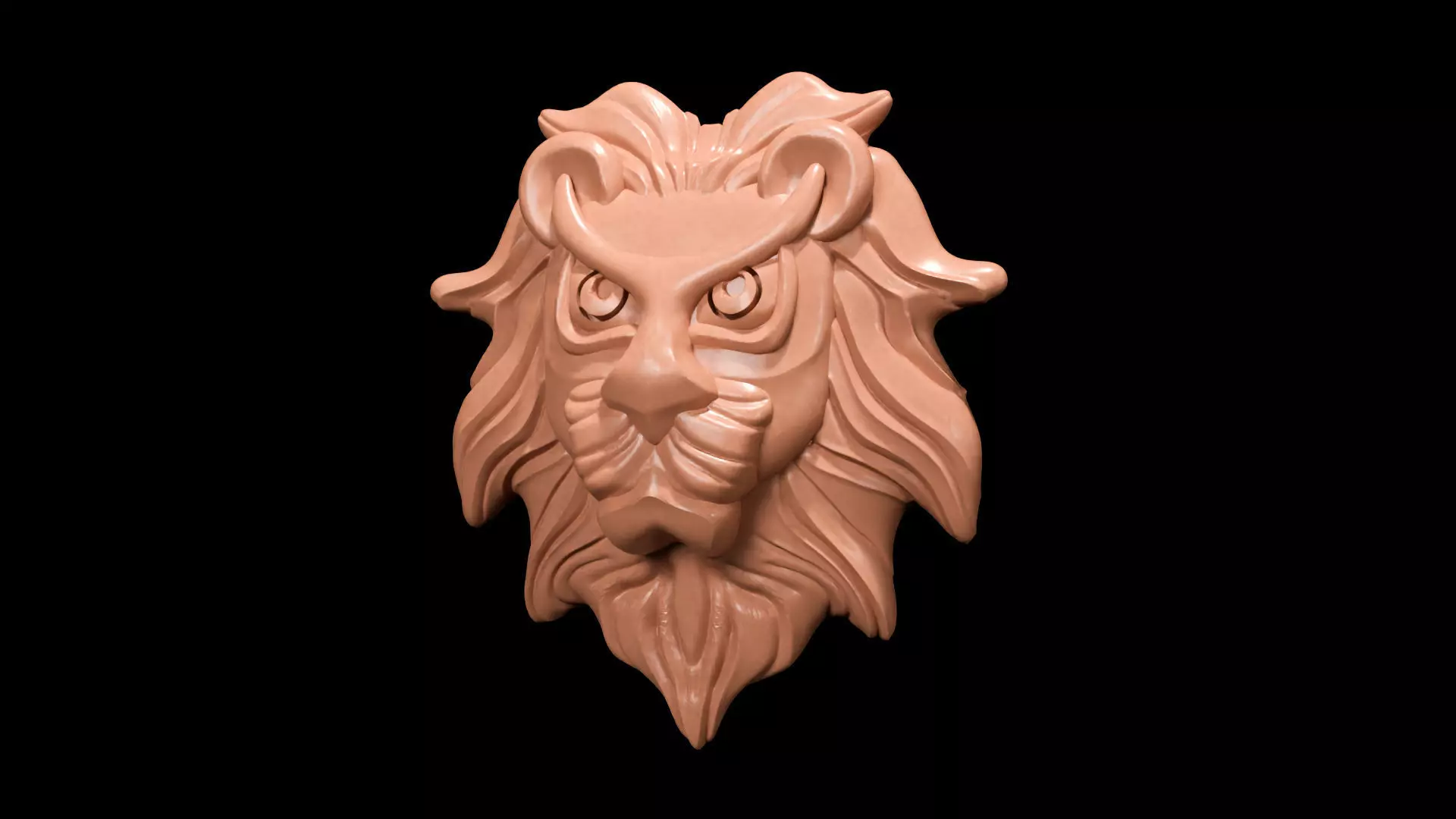 Lion Face Pendant 3D Print Model 3D print model