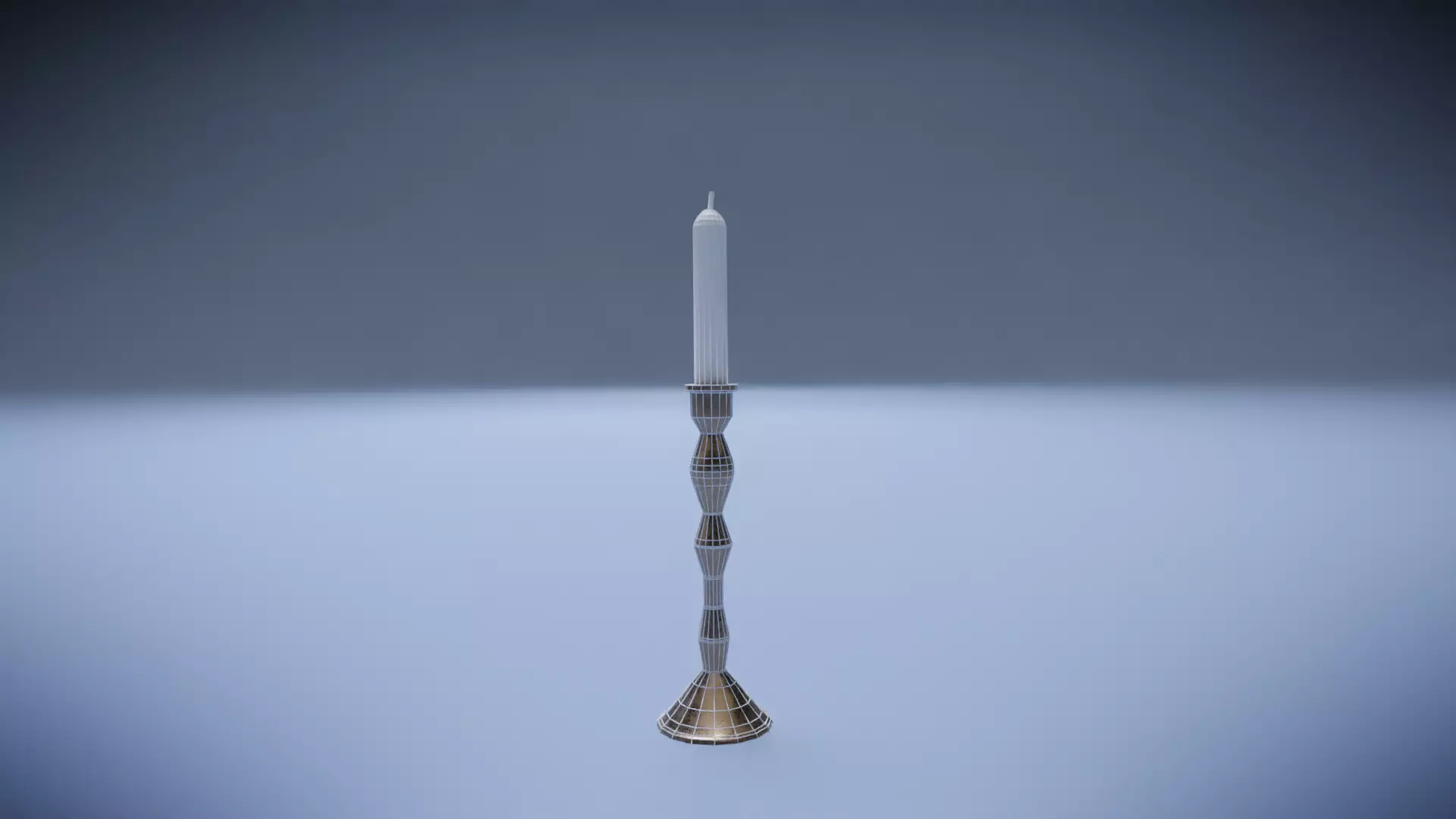 Candlestick Low-poly 3D model_1