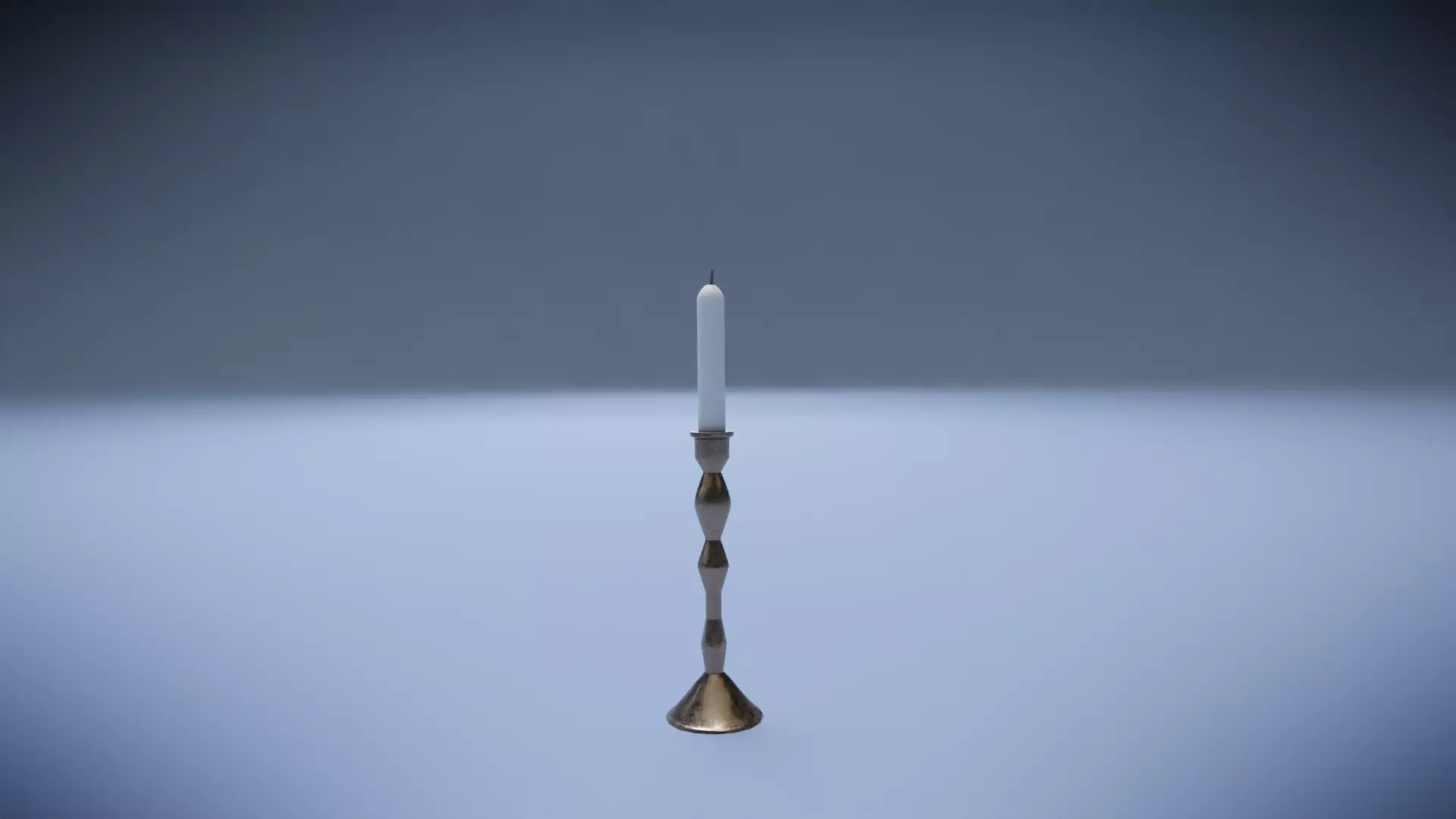 Candlestick Low-poly 3D model_0