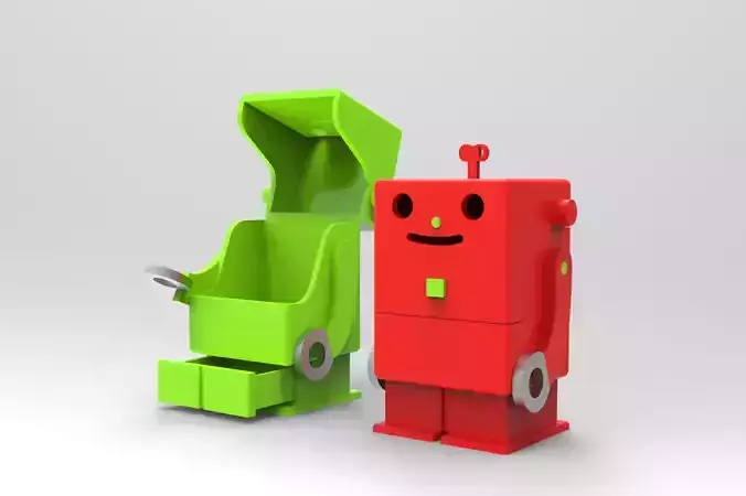 Cute Robot Toy 3D Model 3D model