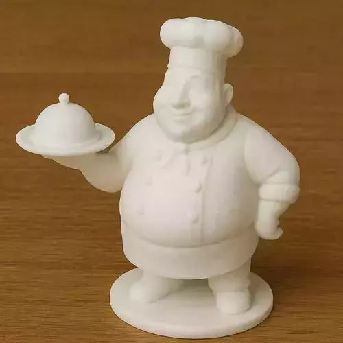 Chef Carrying Tray 3D print model