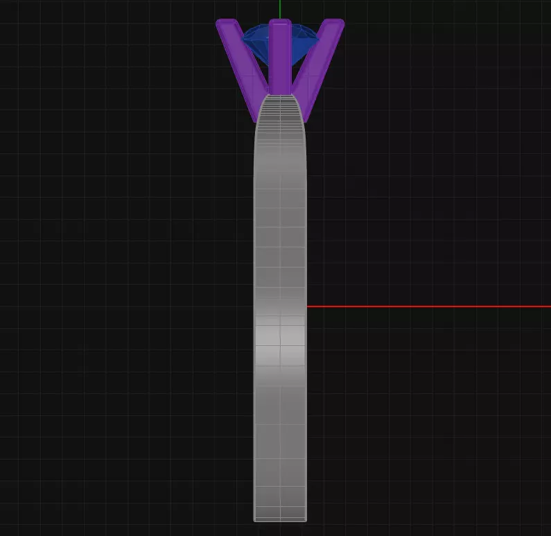 4 Prong Diamond Engagement Ring 3D print model_3