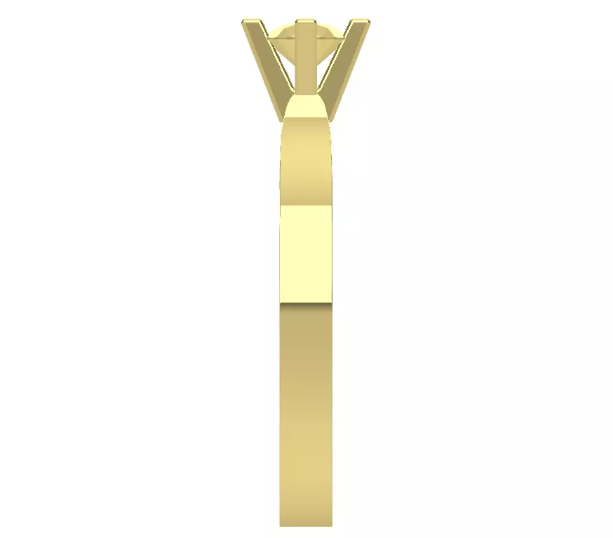 4 Prong Diamond Engagement Ring 3D print model_4