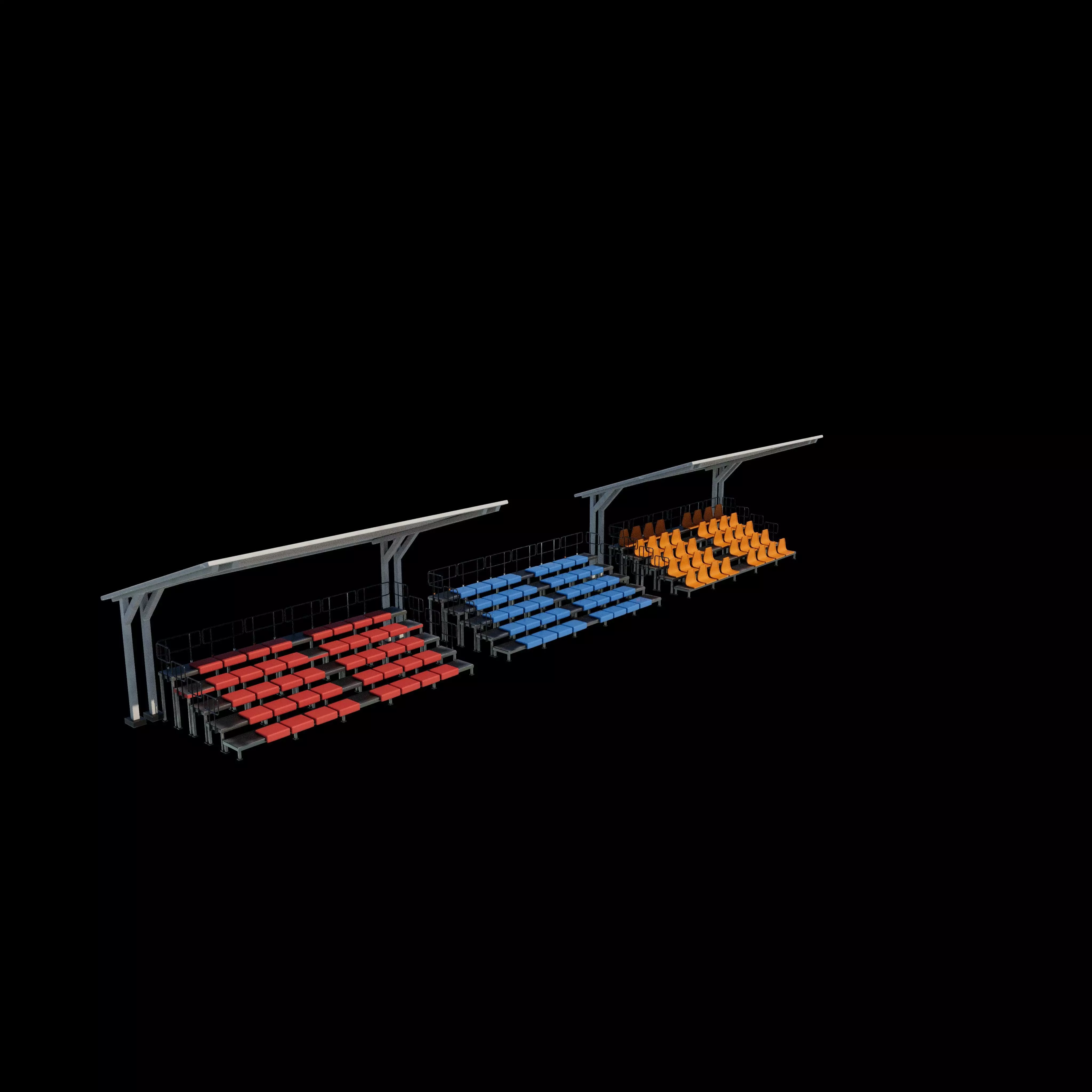 bleacher module 3D model_0