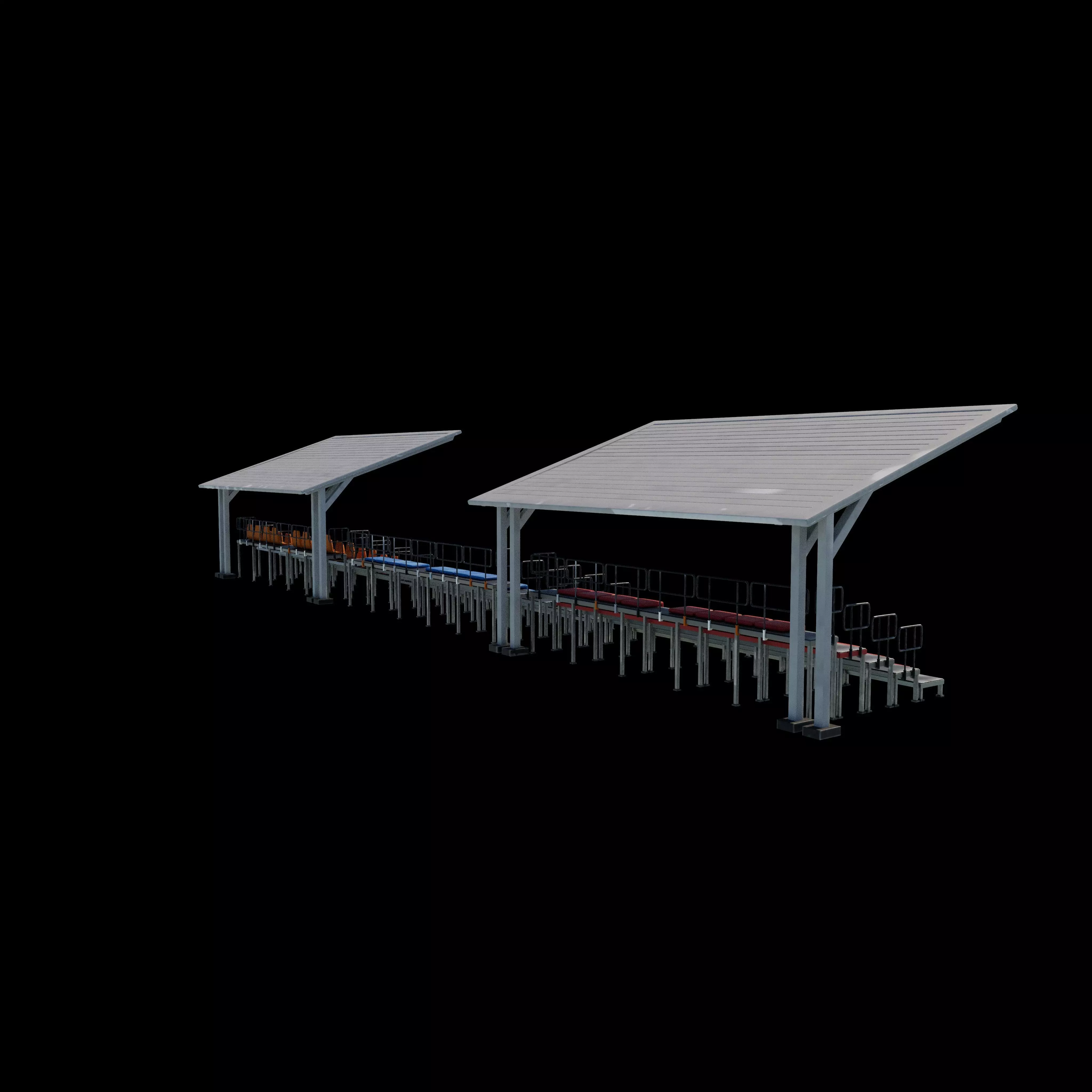 bleacher module 3D model_11