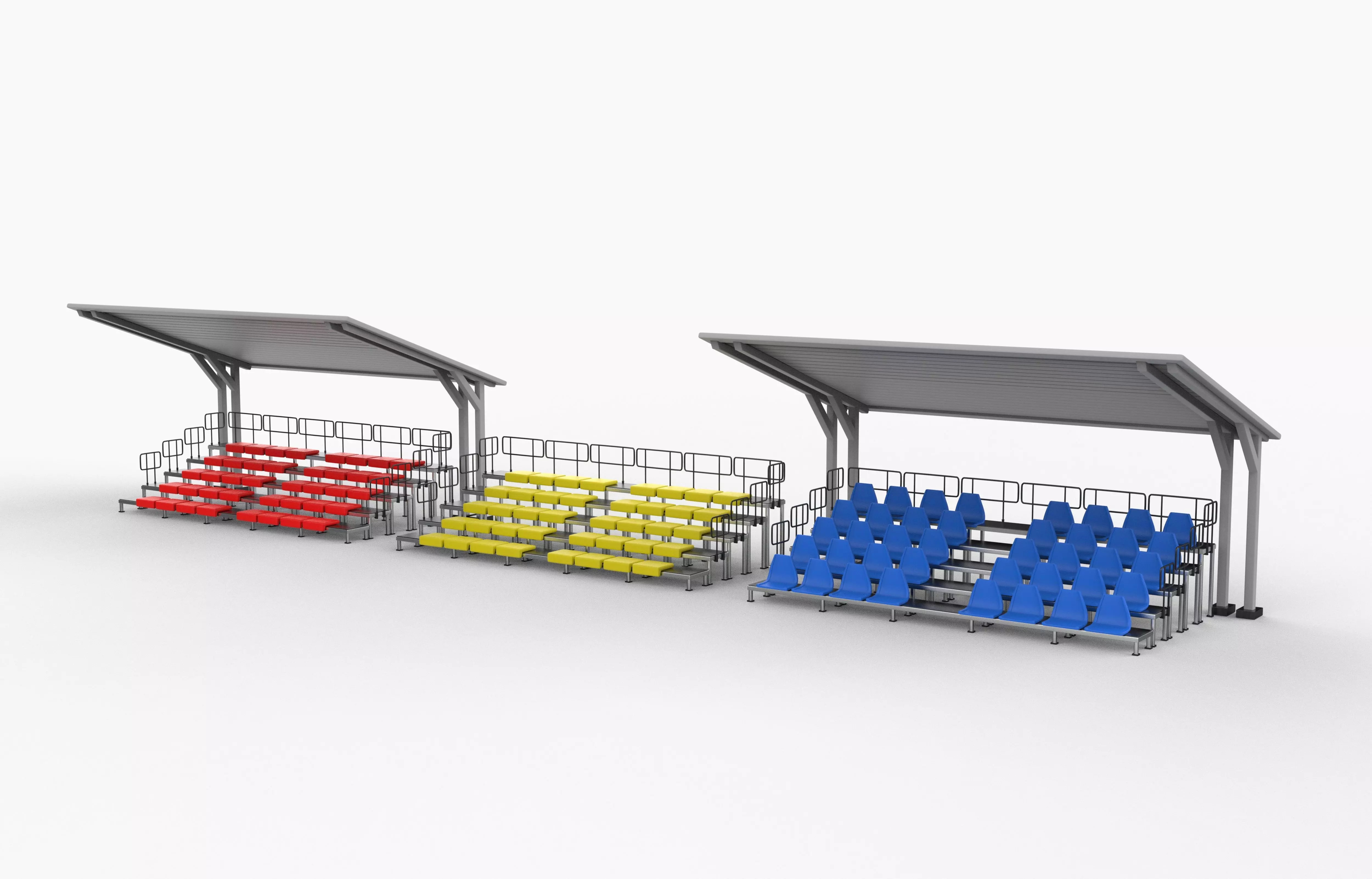 bleacher module 3D model_8