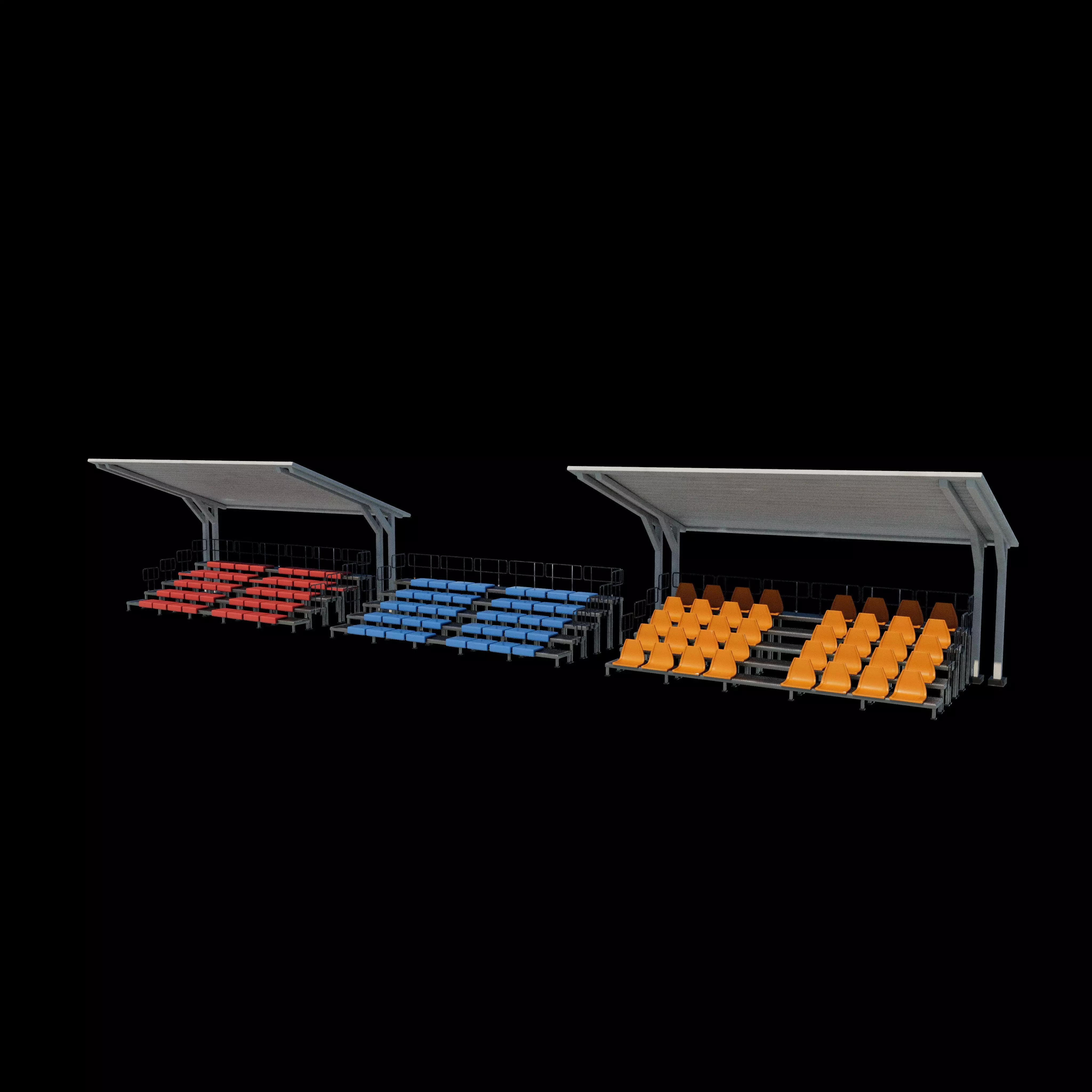 bleacher module 3D model_12