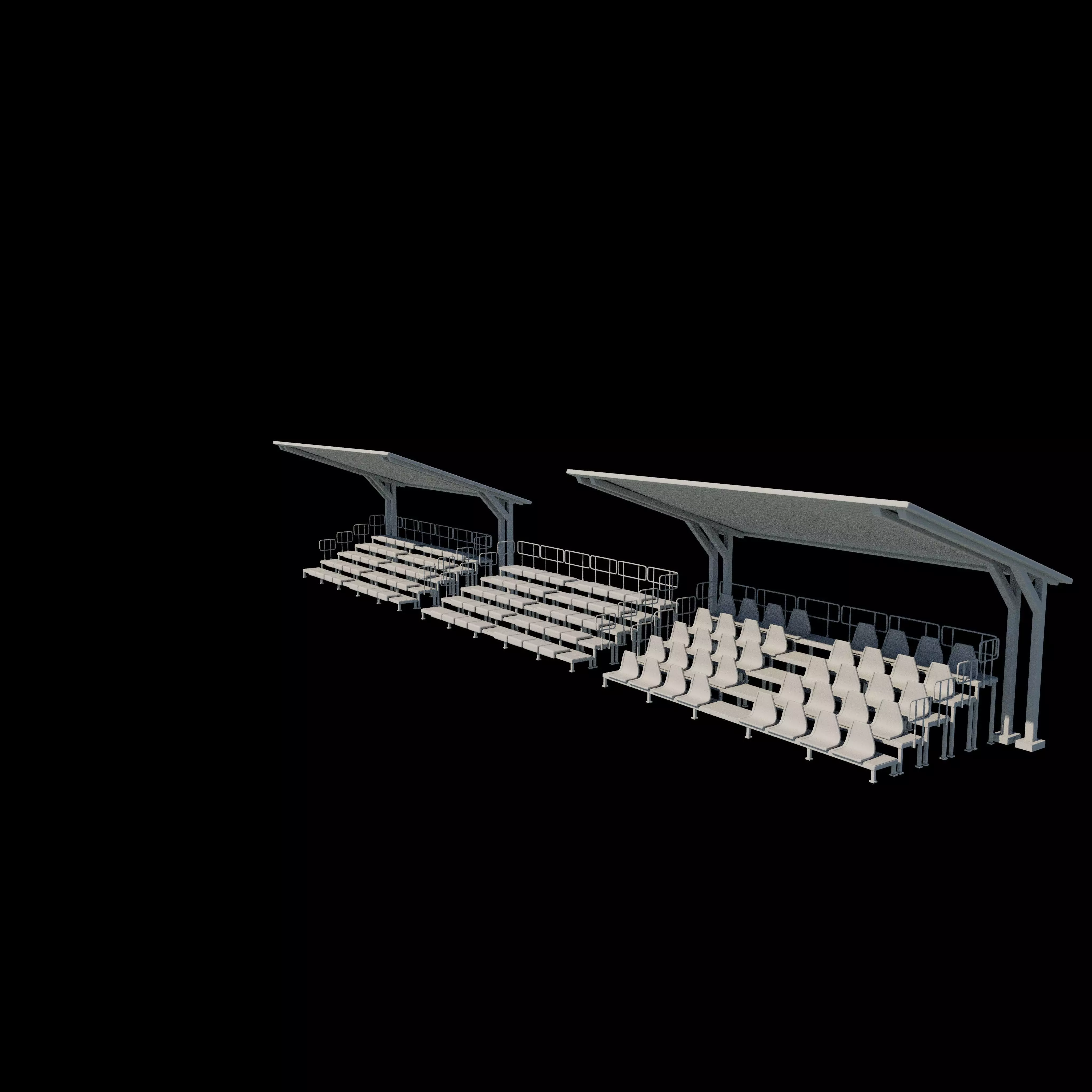 bleacher module 3D model_16