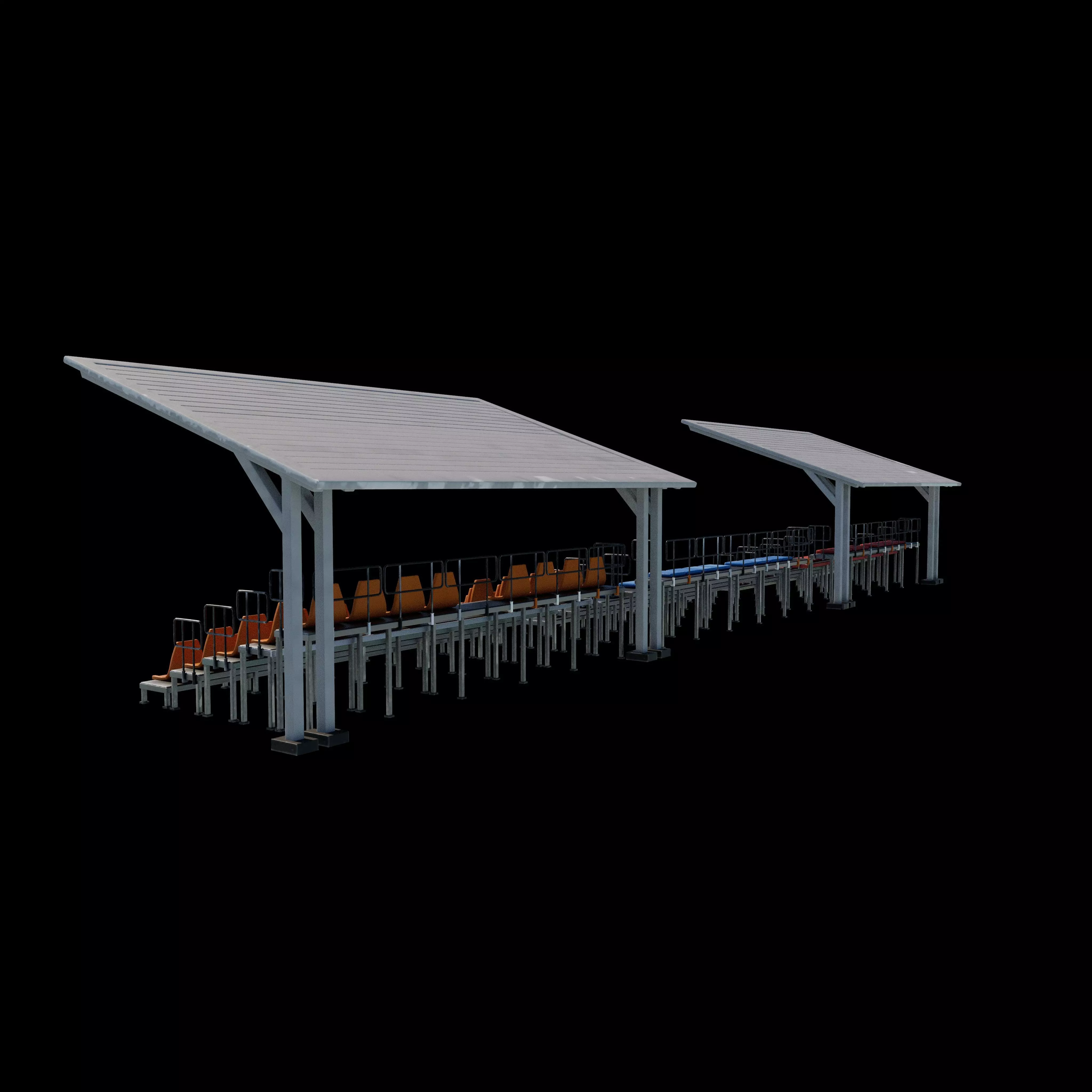 bleacher module 3D model_9