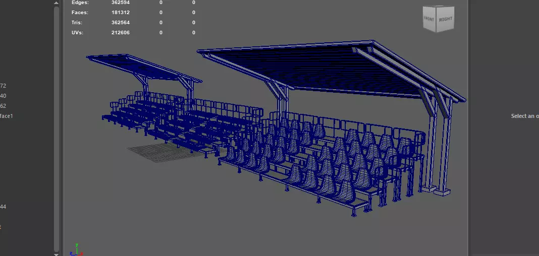 bleacher module 3D model_15