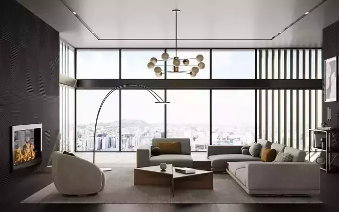 Interior living room scene 54