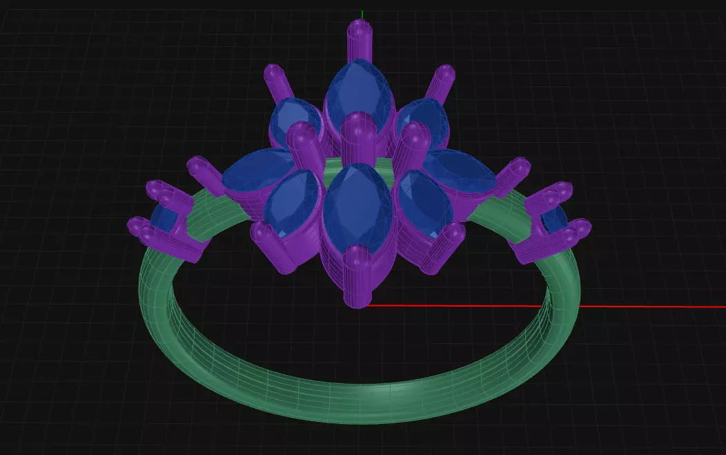 20 Prong Diamond Engagement Ring 3D print model_7