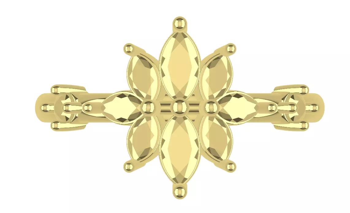 20 Prong Diamond Engagement Ring 3D print model_8