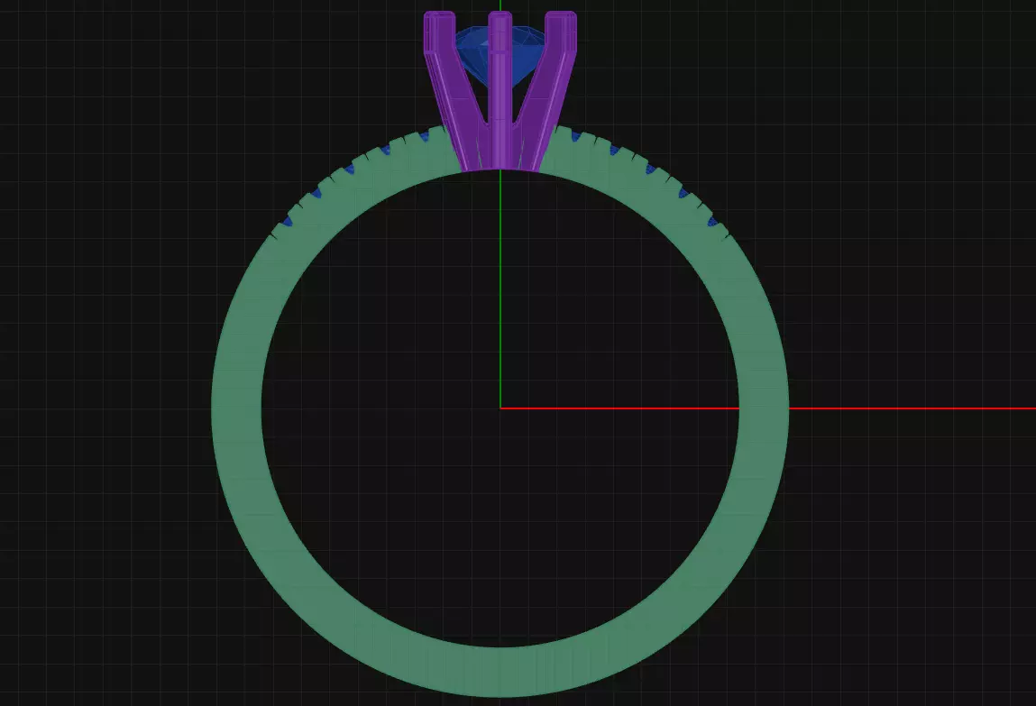 6 Prong Diamond Engagement Ring 3D print model_5