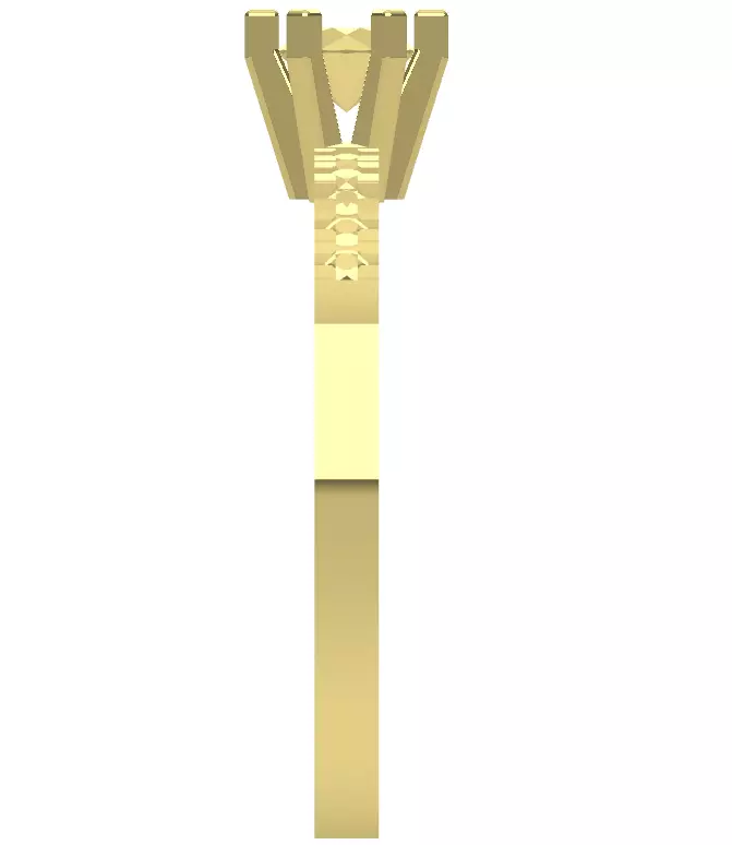 6 Prong Diamond Engagement Ring 3D print model_7