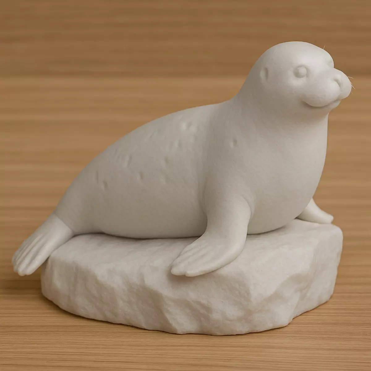 Harbour Seal on Rock 3D print model_0