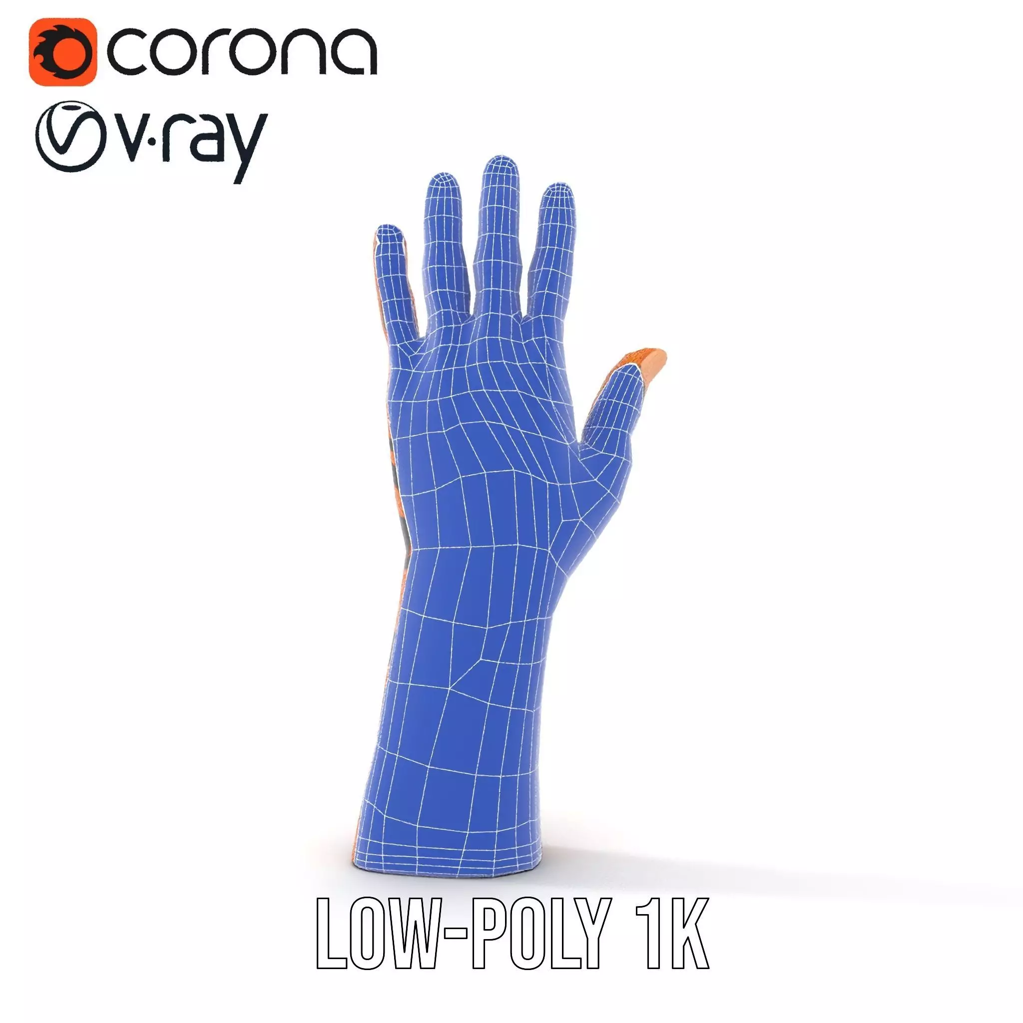 Human Hand with Tribal Tattoo Model Pack Low-poly 3D model_28