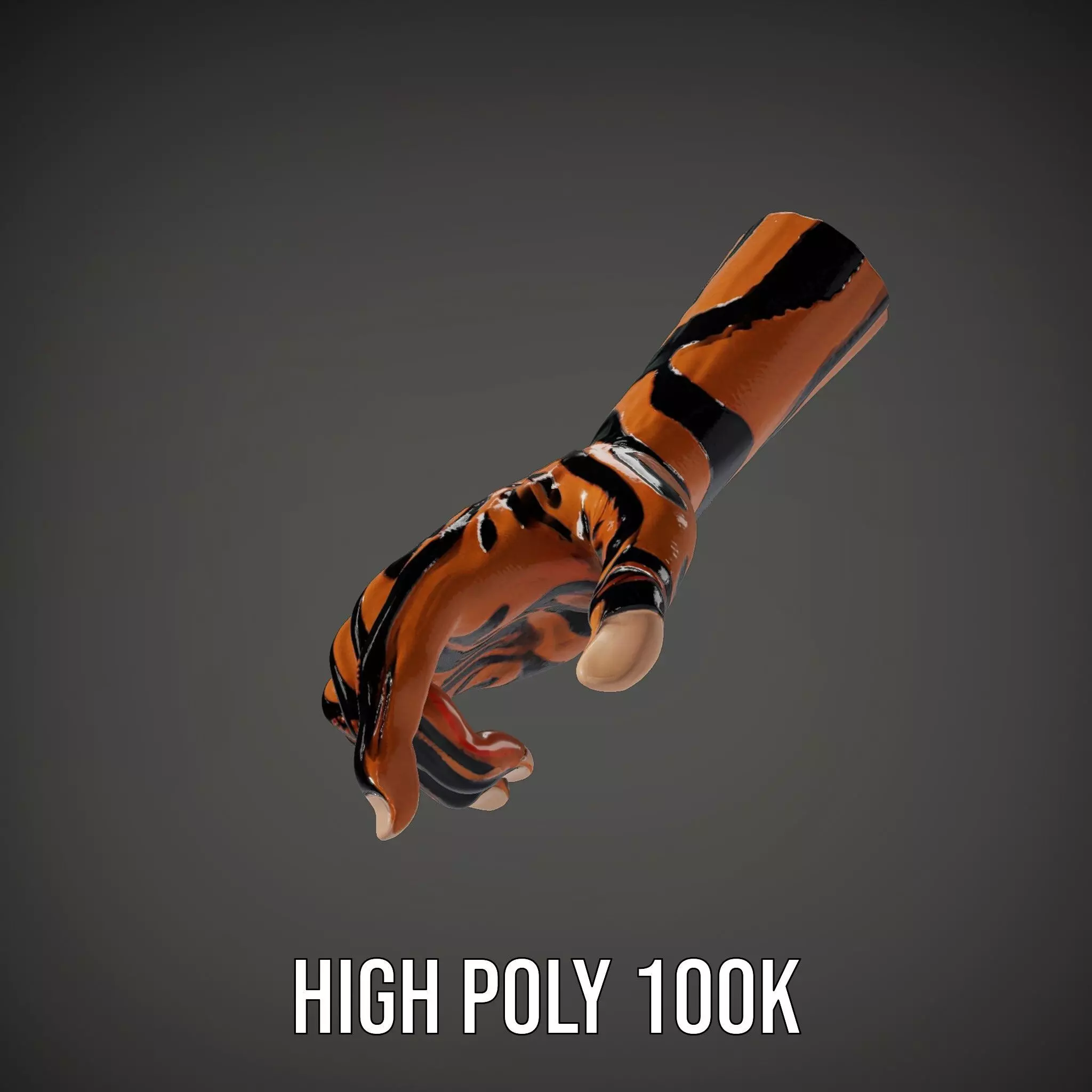 Human Hand with Tribal Tattoo Model Pack Low-poly 3D model_29