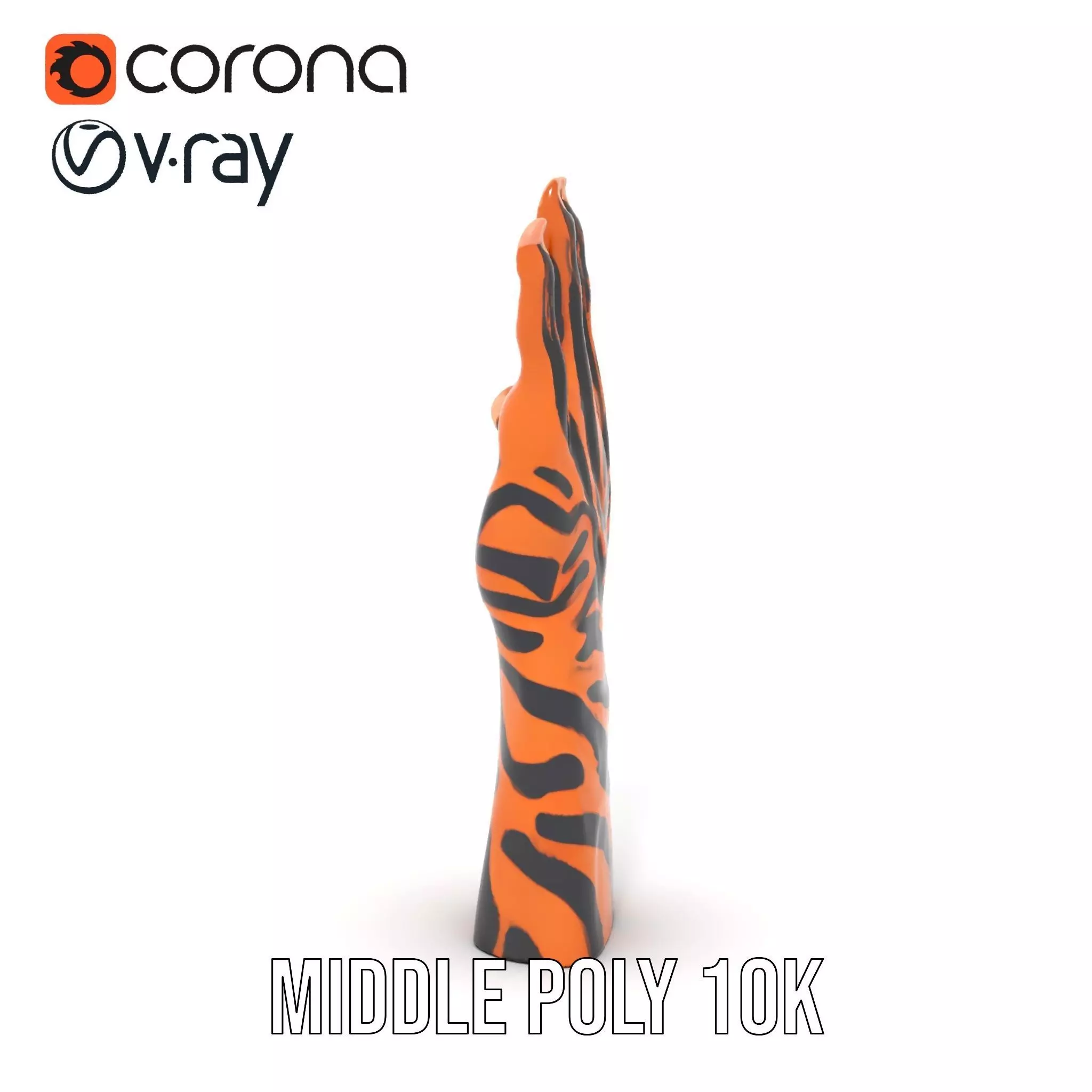 Human Hand with Tribal Tattoo Model Pack Low-poly 3D model_7