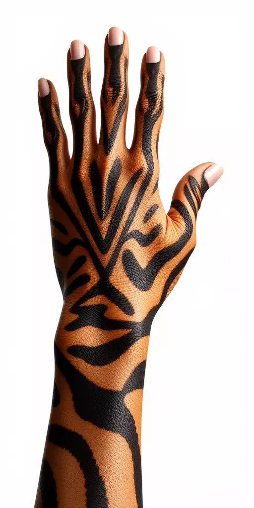Human Hand with Tribal Tattoo Model Pack Low-poly 3D model_3