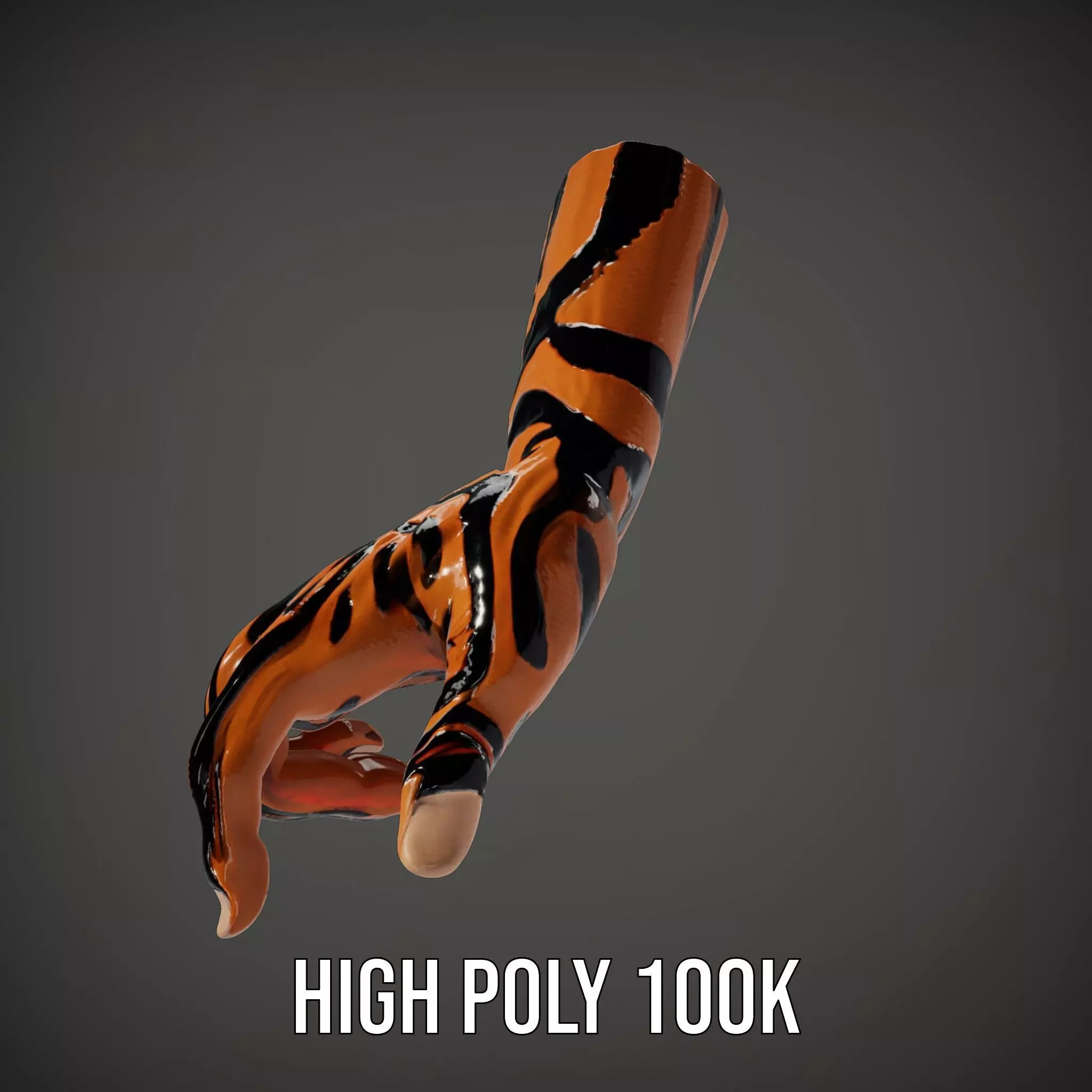 Human Hand with Tribal Tattoo Model Pack Low-poly 3D model_35