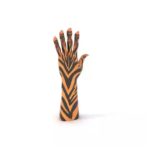 Tigerstriped hand model pack with detailed textures