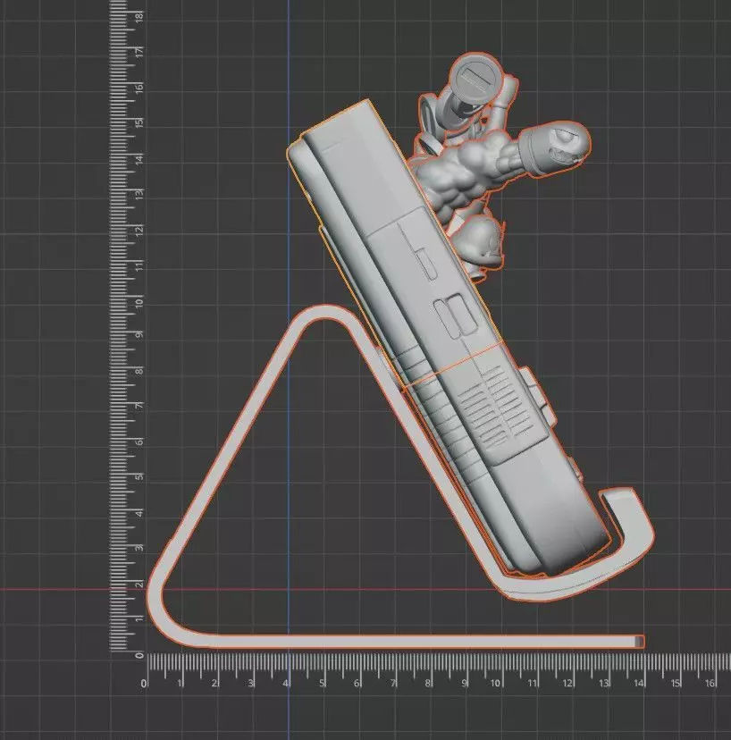 Game Boy Desk Stand with Mario Characters -Printable 3D STL 3D print model_7