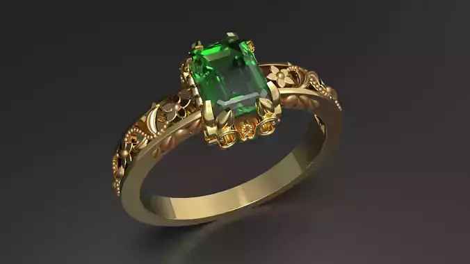 Single Stone Ring with Plain Design on Sides  Elegant  Minimal