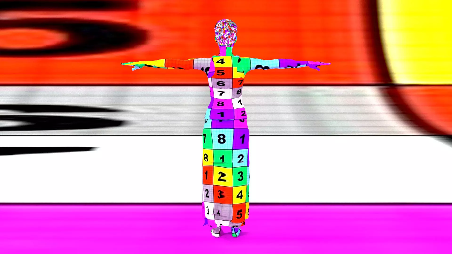 laos Female Game Character Low-poly 3D model_13