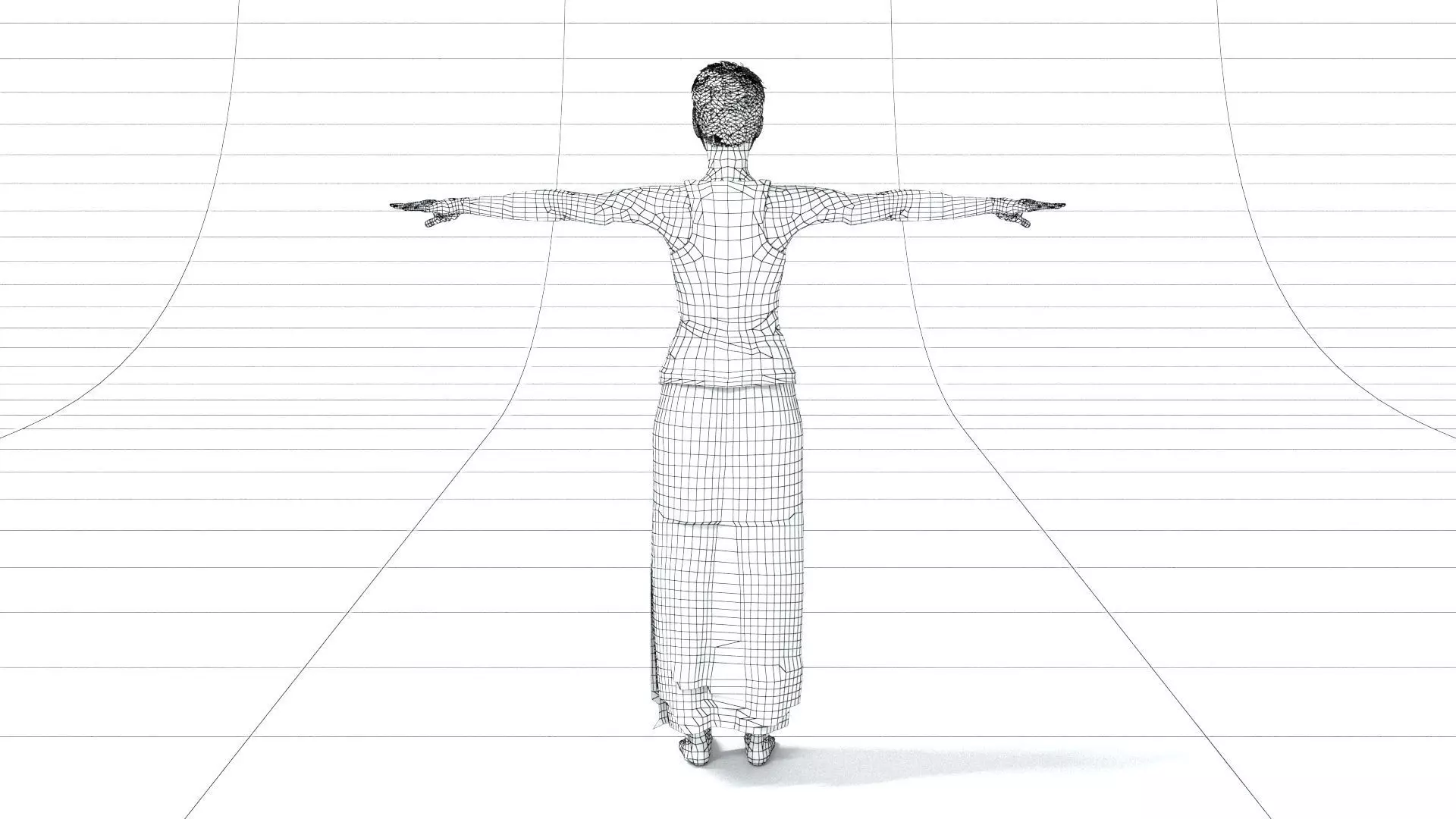 laos Female Game Character Low-poly 3D model_8