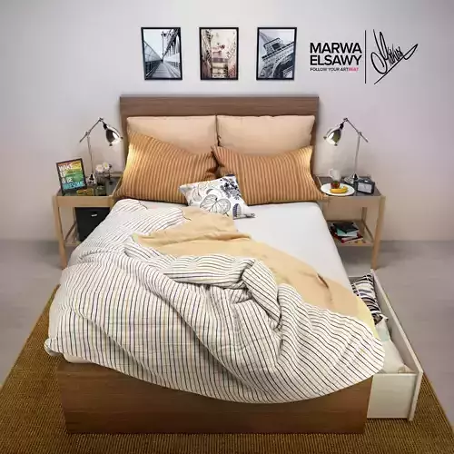 MALM Bedding Set  3D model