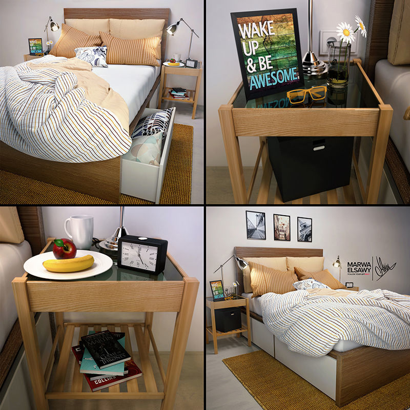 MALM Bedding Set  3D model_5