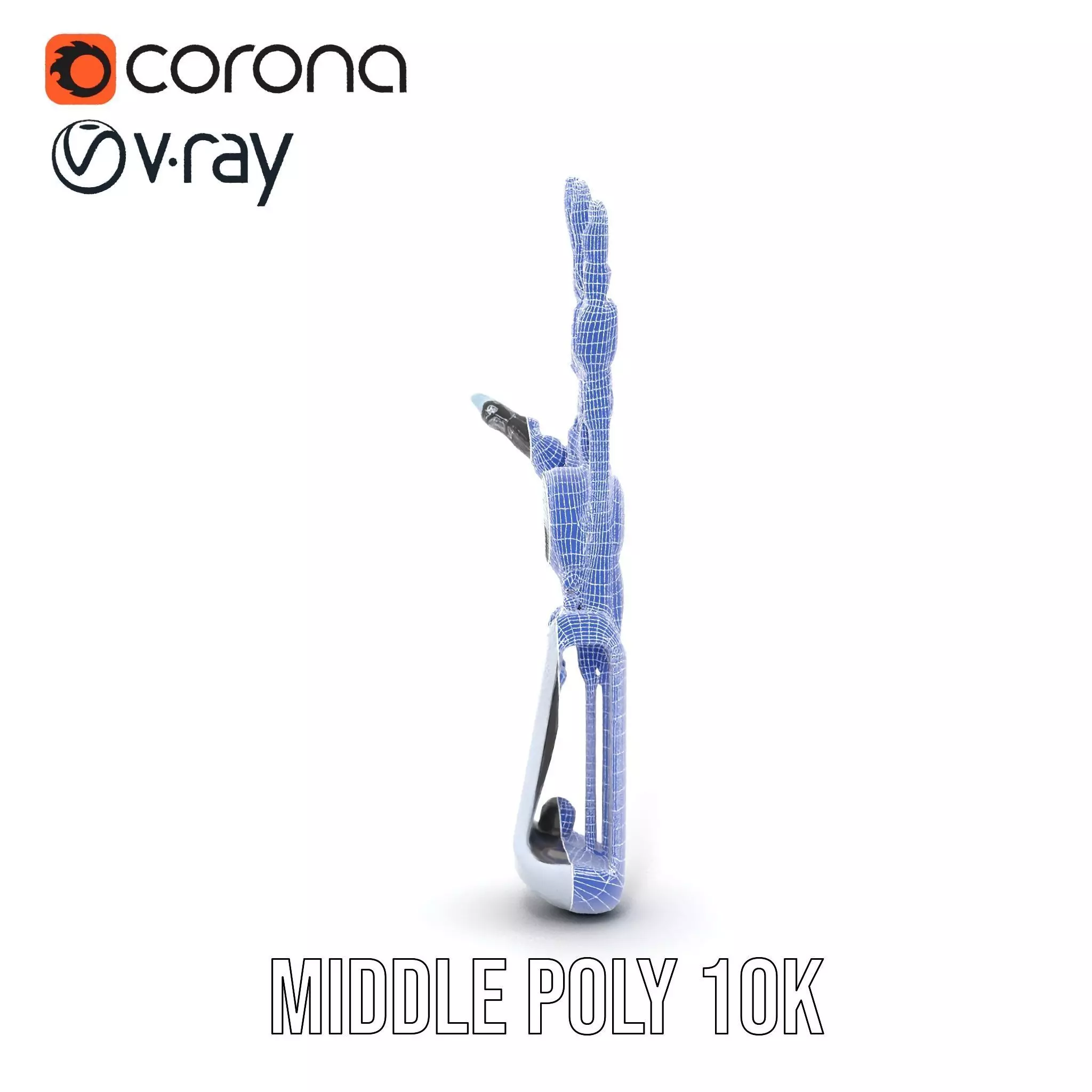 Futuristic Robotic Hand model pack with articulated fingers Low-poly 3D model_27