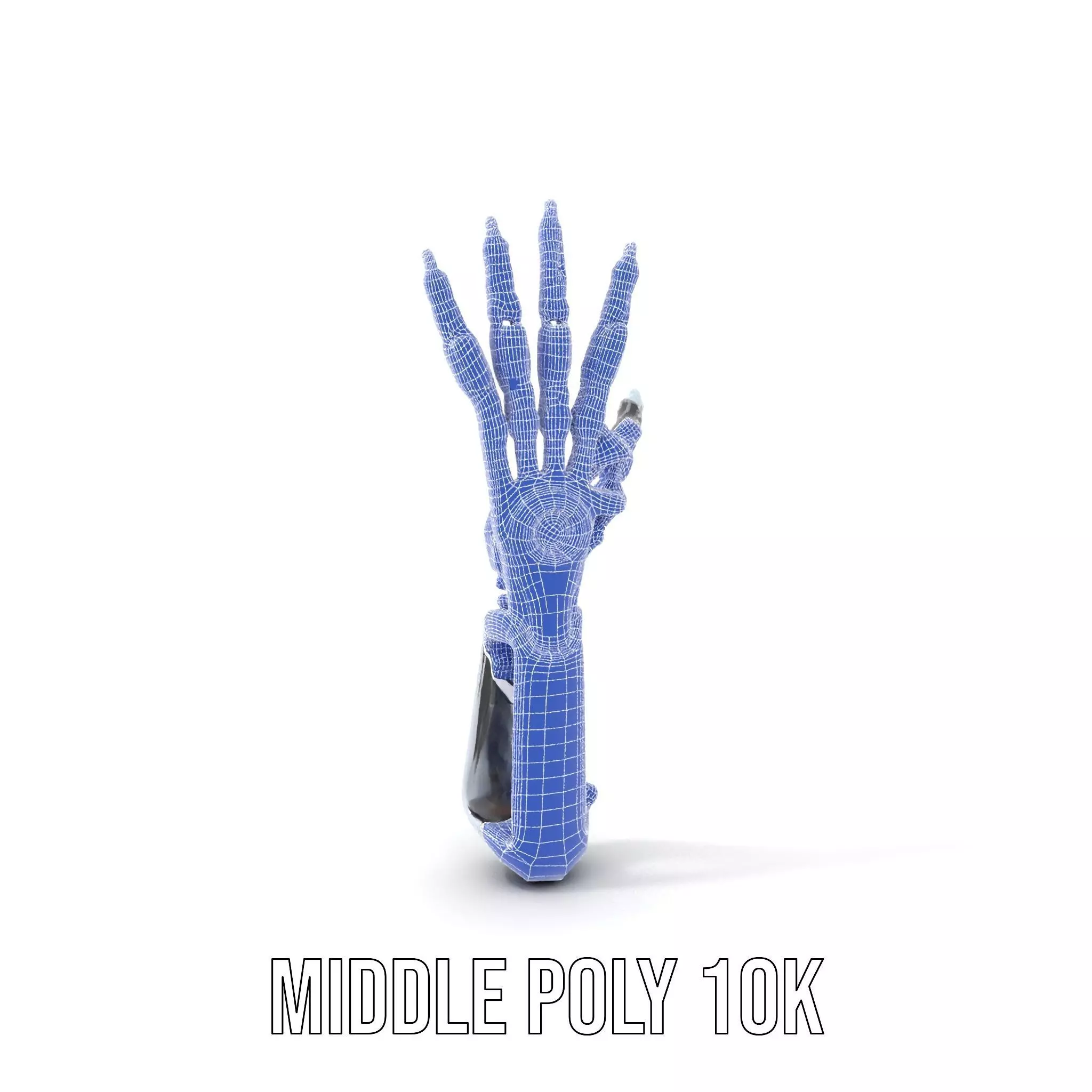 Futuristic Robotic Hand model pack with articulated fingers Low-poly 3D model_21