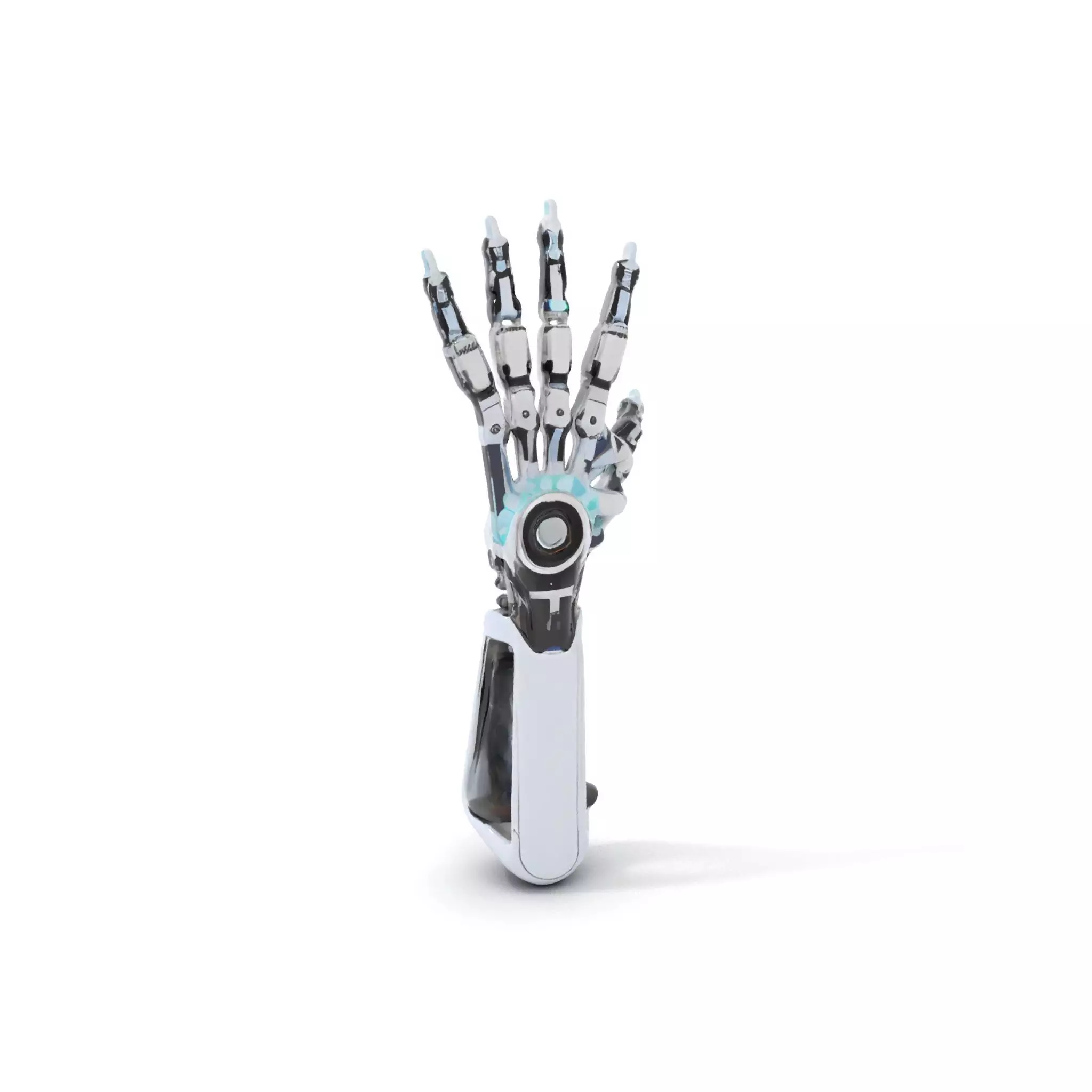 Futuristic Robotic Hand model pack with articulated fingers Low-poly 3D model_0
