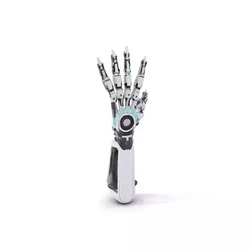 Futuristic Robotic Hand model pack with articulated fingers Low-poly 3D model