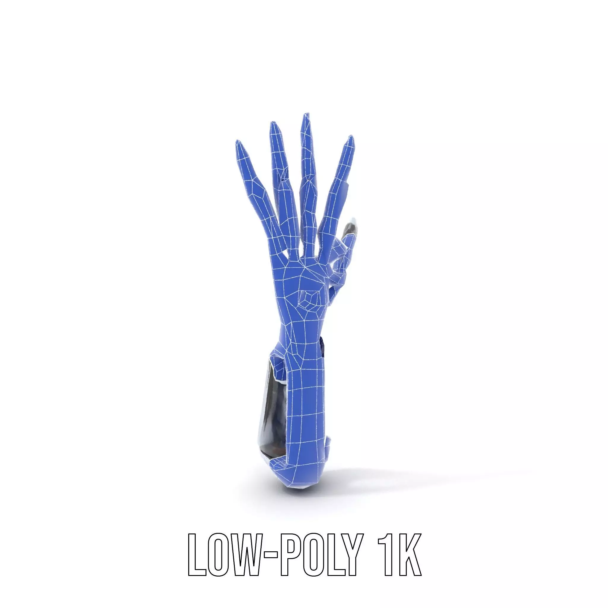 Futuristic Robotic Hand model pack with articulated fingers Low-poly 3D model_8