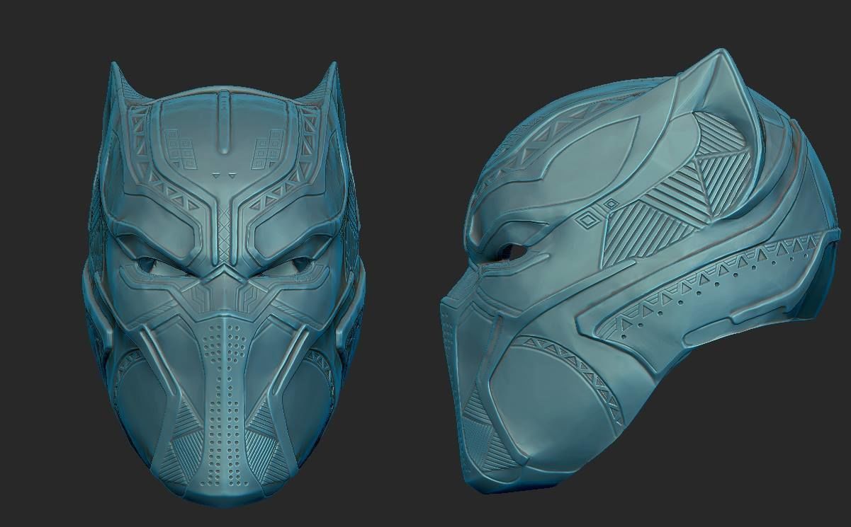 Black Panther Mask from Civil War 3D print model_3