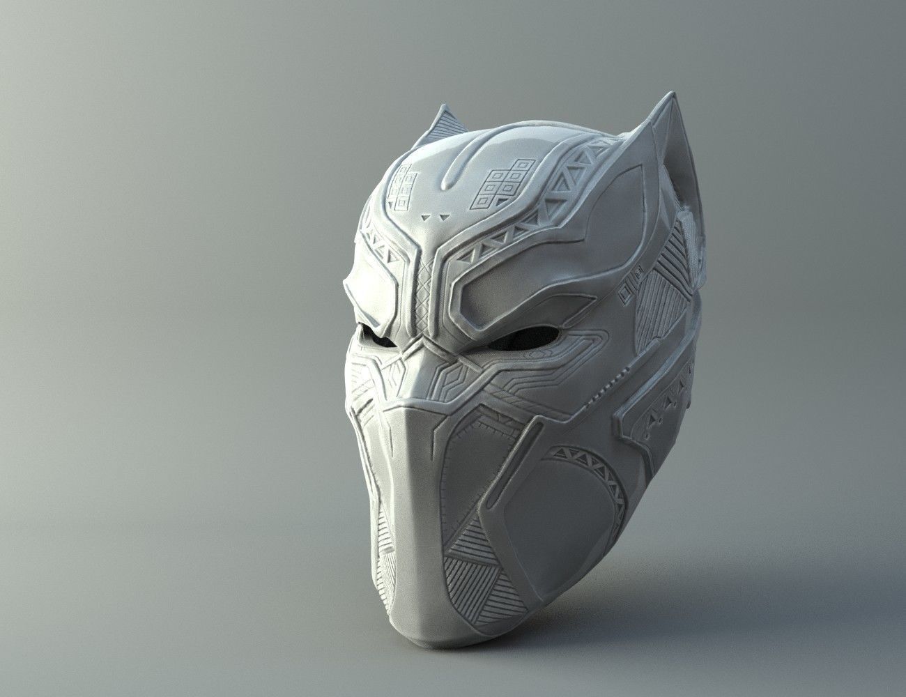 Black Panther Mask from Civil War 3D print model_1
