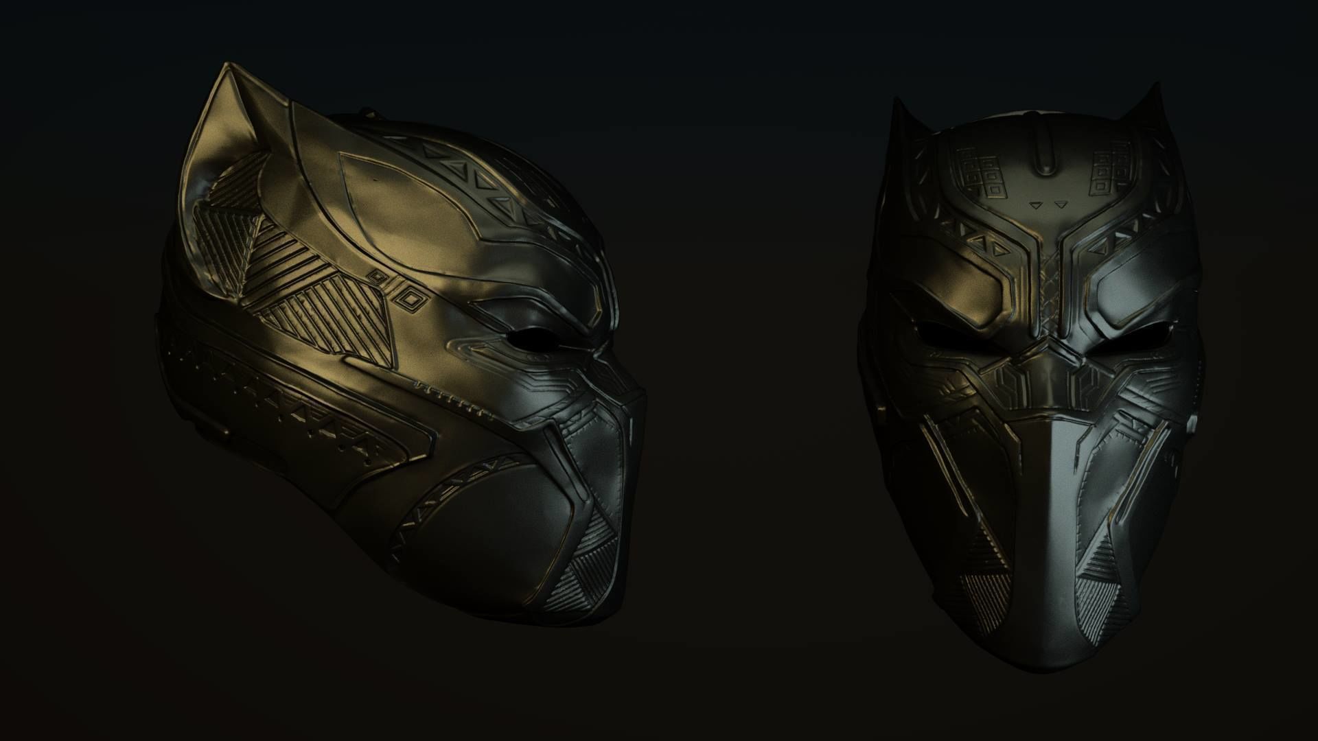 Black Panther Mask from Civil War 3D print model_0